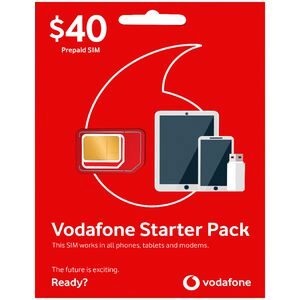 $40 Vodafone Tri Cut  Sim Starter Pack