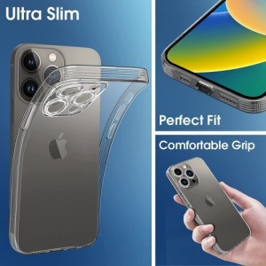 For iPhone 14 Clear Shockproof Back cover TPU Clear case +Camera protection - Image 5