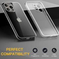 For iPhone 14 pro Clear Shockproof Back cover TPU Clear case +Camera protection