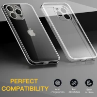 For iPhone 14 pro Clear Shockproof Back cover TPU Clear case +Camera protection
