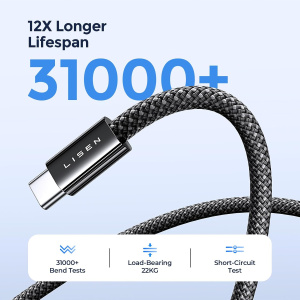 LISEN 2 Pack 240W USB C to USB C Cable 2M USBC to USBC PD Fast Charging Type C Charger Braided Cable for iPhone Accessories 16 16e MacBook Pro iPad Matebook Chromebook Pixel Galaxy S25 Switch 2pack-2M - Image 8